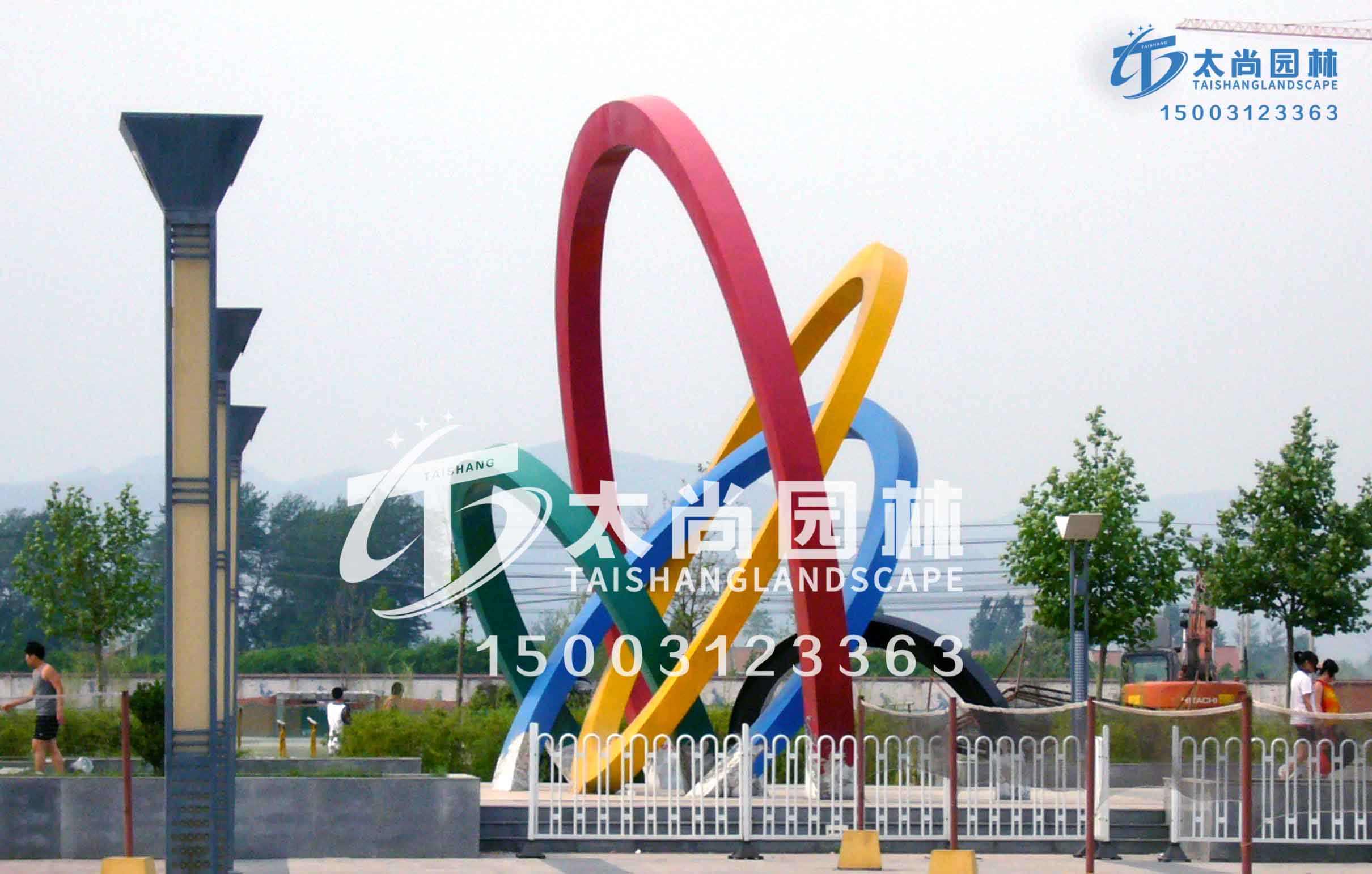 不锈钢雕塑，奥运五环雕塑
